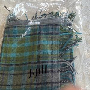 J. Jill Blue and Green Plaid Skirt